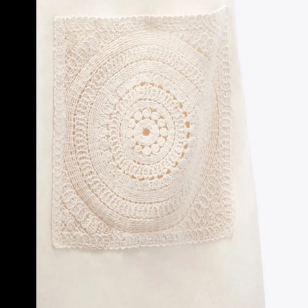 Zara  Limited Addition Crochet Pocket Maxi Linen Skirt - Picture 11 of 13